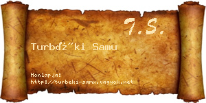 Turbéki Samu névjegykártya